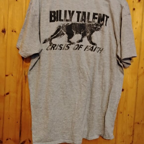 Men's Grey XL Vintage Billy Talent Band Concert Music T-Shirt Crisis of Faith - Picture 4 of 4